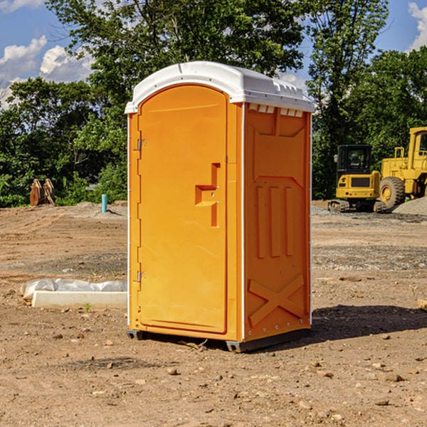 can i customize the exterior of the portable restrooms with my event logo or branding in White Plains Alabama